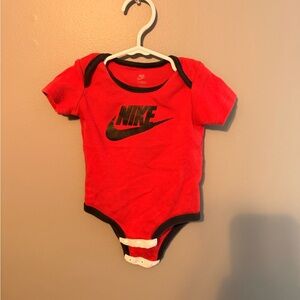 Nike Red and Black Kids Bodysuit